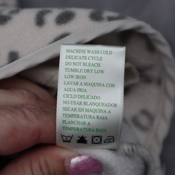 Green Tea Sweater Womens M Beige Long Sleeve Animal Print Zip Pocket Fleece - Picture 7 of 16